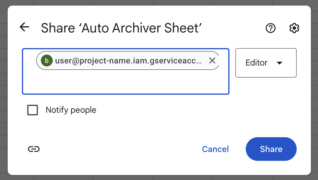 Share sheet
